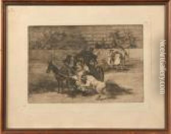Tjurfaktningscen Oil Painting - Francisco De Goya y Lucientes