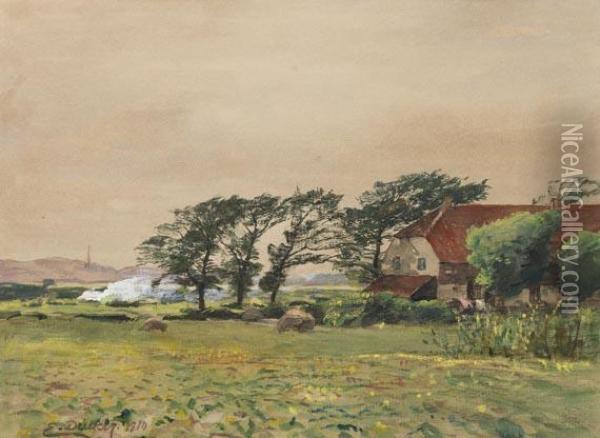 Hinter Den Dunen In Holland Oil Painting - Eugene Gustav Ducker