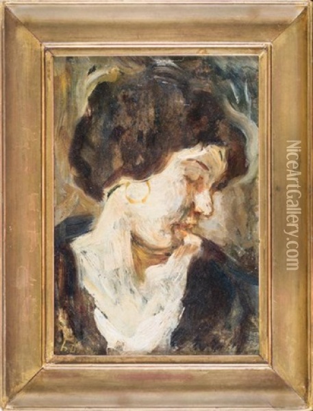 Ritratto Femminile Oil Painting - Honore Daumier