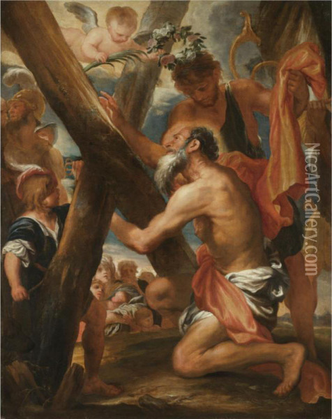 The Martyrdom Of Saint Andrew Oil Painting - Gregorio de Ferrari