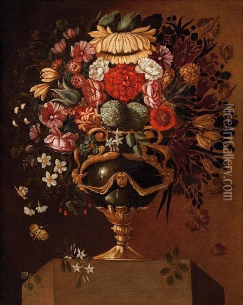 Vaso Di Fiori Oil Painting - Master Of The Grotesque Vases