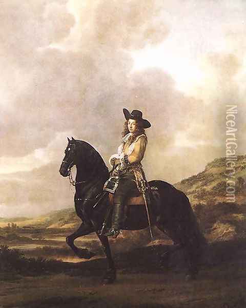 Equestrian Portrait of Pieter Schout 1660 Oil Painting - Thomas De Keyser
