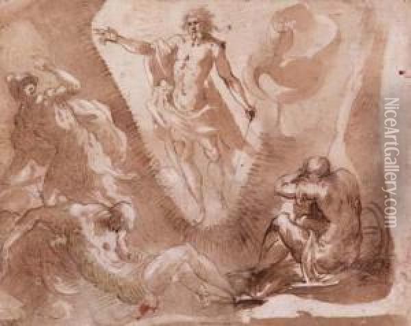 Resurrezione Di Cristo Oil Painting - Giuseppe Salviati