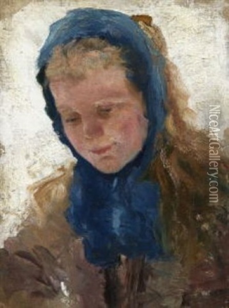 Bildnis Eines Bauernmadchens Oil Painting - Ilya Repin