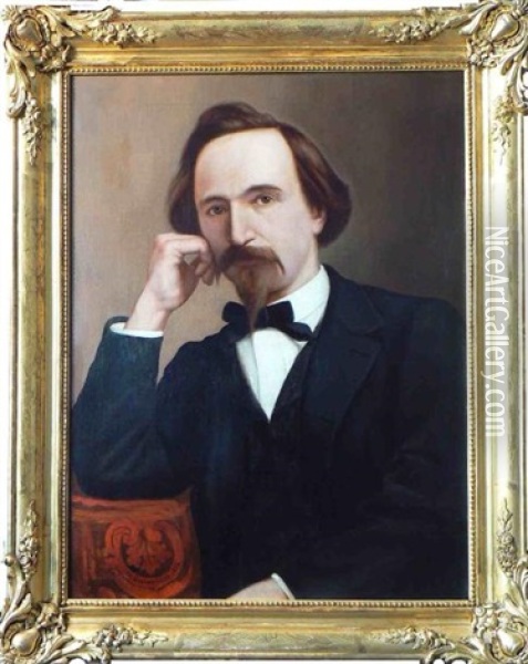 Autoportrait Oil Painting - Charles Goutzwiller