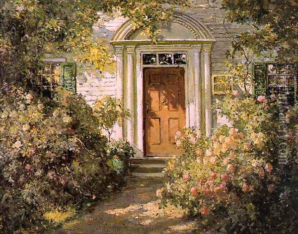 Grandmother's Doorway 1900 Oil Painting - Abbott Fuller Graves