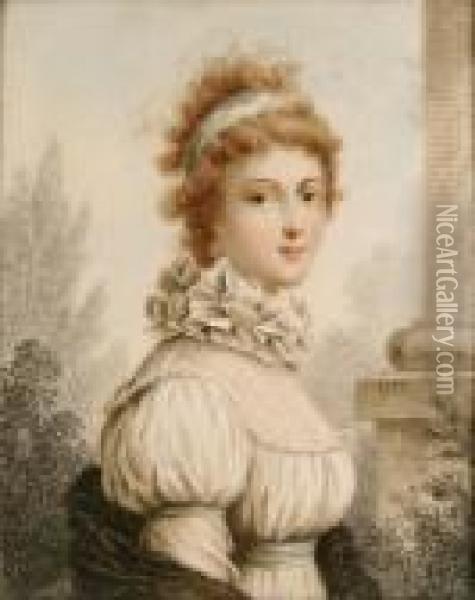 The Marchioness Of Queenston Oil Painting - Richard Cosway