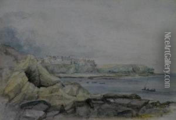An Extensive Coastal Landscape Oil Painting - John Henry Mole
