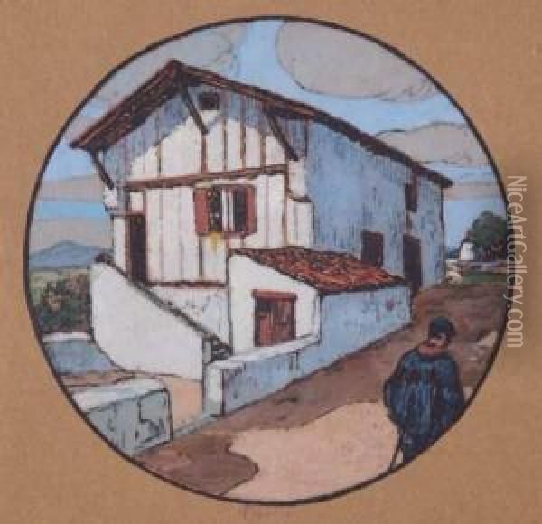 La Maison Basque Oil Painting - Louis Floutier