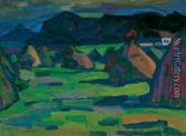 Kornhausten (murnau, Herbst) Oil Painting - Wassily Kandinsky
