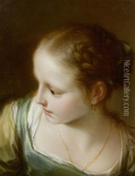 Portrat Einer Jungen Dame Oil Painting - Benedetto Luti