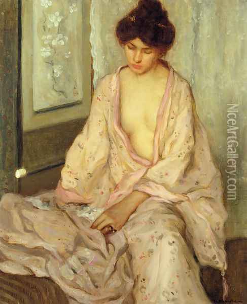 The Pink Kimono Oil Painting - Frederick Carl Frieseke