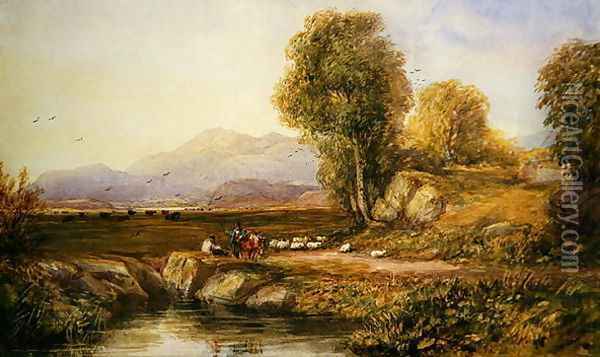 The Vale of Conwy Oil Painting - David Cox