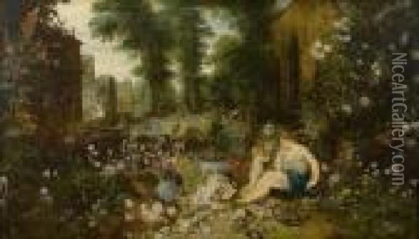 Allegorie Des Geruchssinns. Oil Painting - Jan The Elder Brueghel