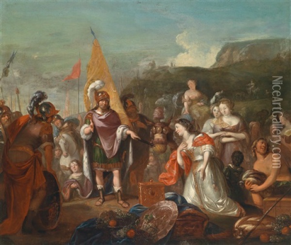 Die Enthaltsamkeit Des Scipio (nach Livius Xxvi, 50) Oil Painting - Richard Brakenburg
