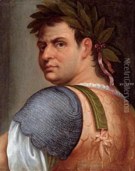 Attribuito Ritratto Dell'imperatore Romano Tito Flavio Vespasiano Oil Painting - Abraham Janssens van Nuyssen