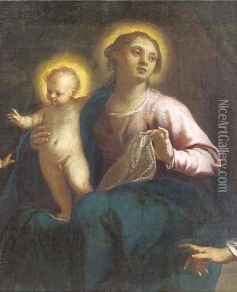 The Madonna and Child Oil Painting - Palma Vecchio (Jacopo Negretti)