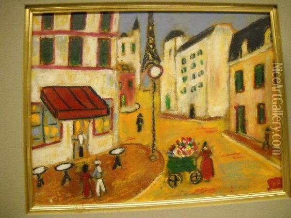 Viejo Montmartre Oil Painting - Martin Gomez