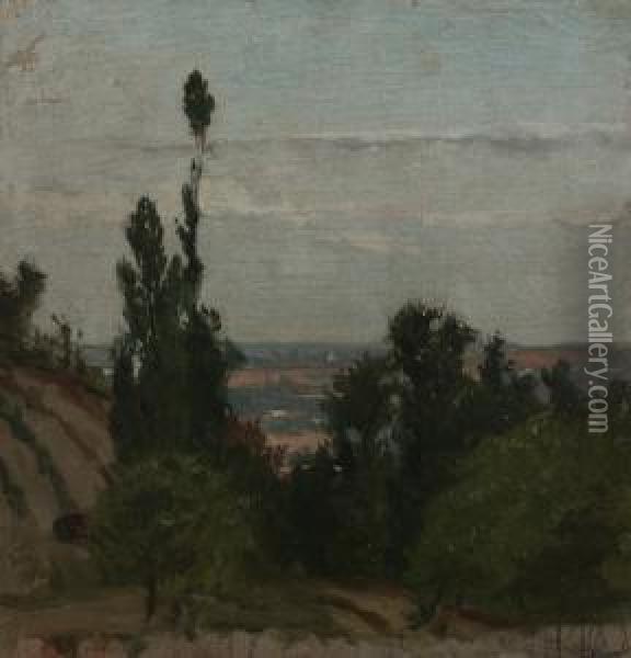 Paesaggio Oil Painting - Giovanni Battista Quadrone