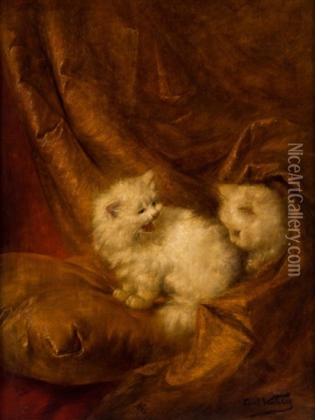 Study For My Wife`s Lovers Oil Painting - Carl Kahler