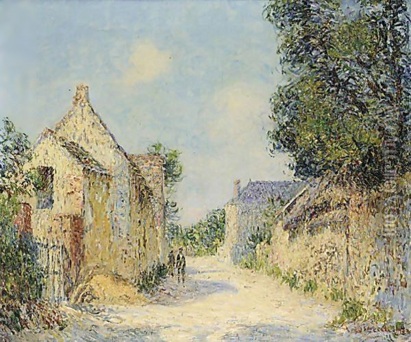 Rue De Village Au Vaudreuil Oil Painting - Gustave Loiseau