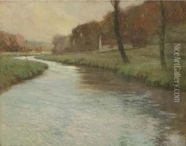 November, Normandy Oil Painting - George Ames Aldrich