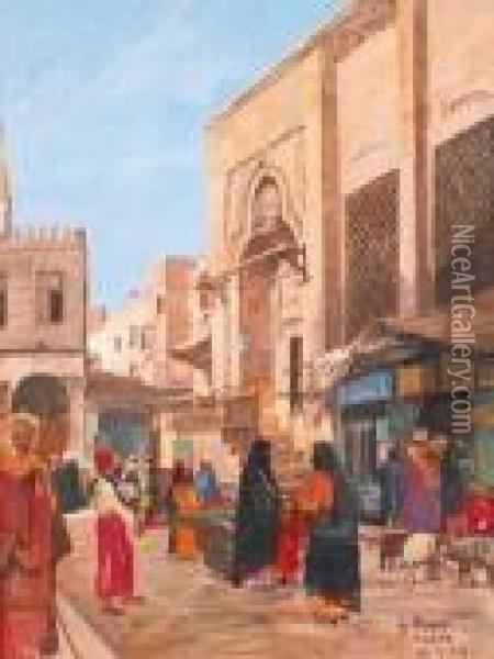 Strasenszene In Kairo Oil Painting - Georg Macco