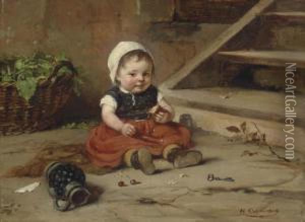 Childhood Oil Painting - Hugo Oehmichen