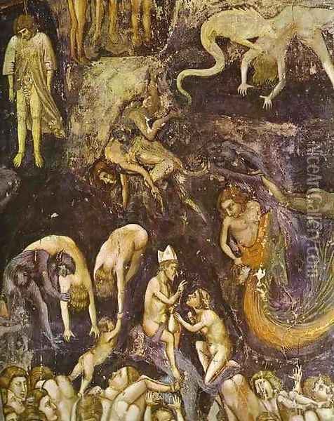 The Last Judgement Detail 4 1304-1306 Oil Painting - Giotto Di Bondone