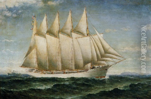 Harbor Scene Oil Painting - William Alexander Coulter