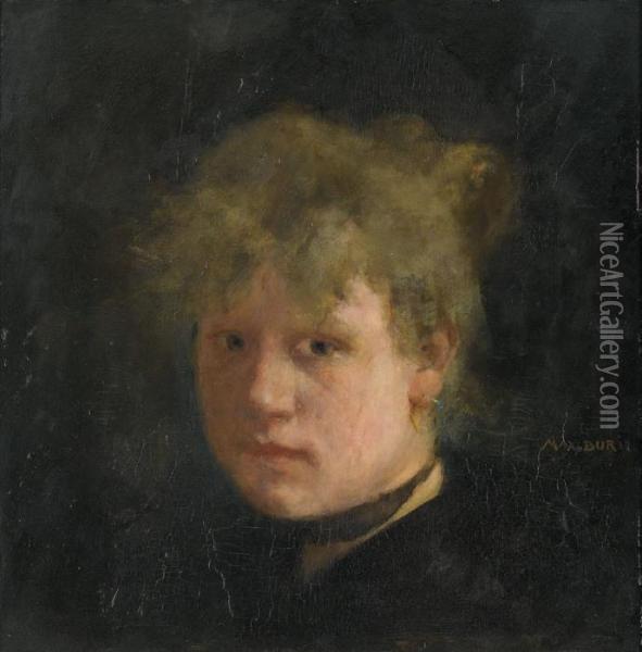Portrat Einer Jungen Dame Oil Painting - Max Alfred Buri