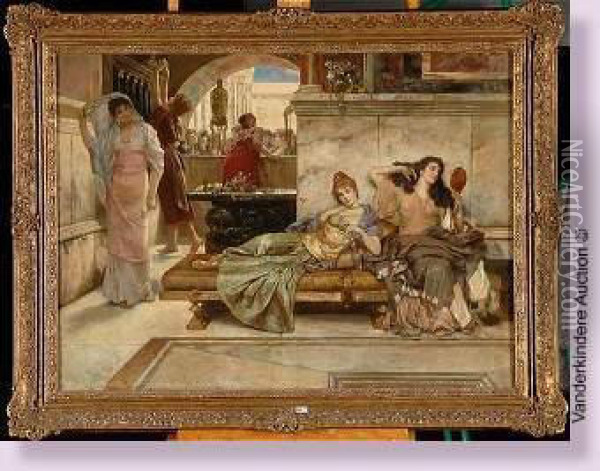 Beautes Romaines Oil Painting - A. Marsano