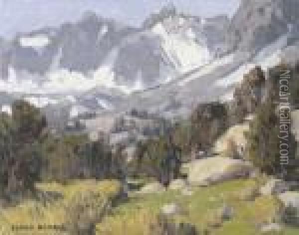 North Palisade, The Upper Lodge Trail Oil Painting - Edgar Alwin Payne