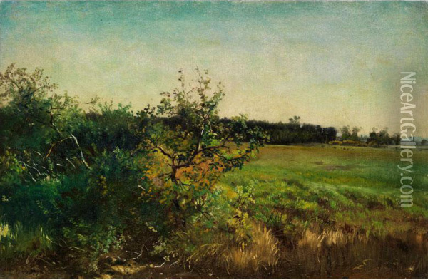 Wiesenlandschaft Mit Niedrigen Strauchern Oil Painting - Ludwig Correggio