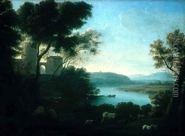 Pastoral Landscape The Roman Campagna ca 1639 Oil Painting - Claude Lorrain (Gellee)