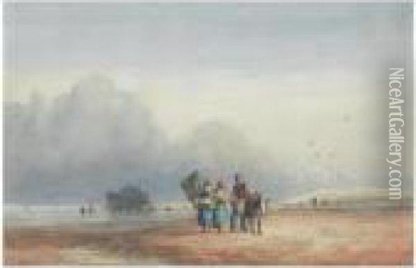 Fort Rouge, Normandy Oil Painting - David I Cox