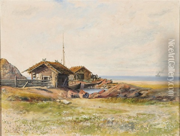 Rodhamn Aland Oil Painting - Johan Knutson