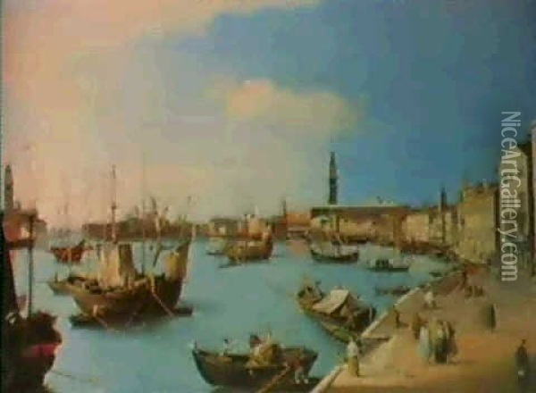 The Entrance To The Grand Canal Oil Painting - William James