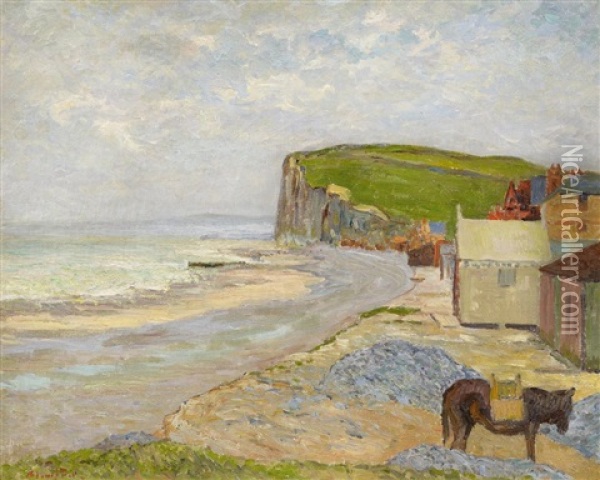 Am Strand Von Etretat In Der Normandie Oil Painting - Maxime Maufra