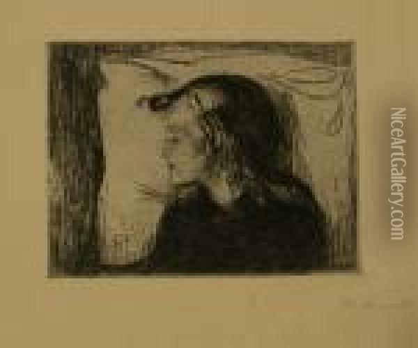 Das Kranke Kind Oil Painting - Edvard Munch