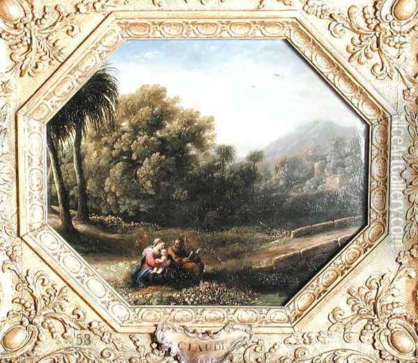 The Rest on the Flight into Egypt, 1631 Oil Painting - Claude Lorrain (Gellee)