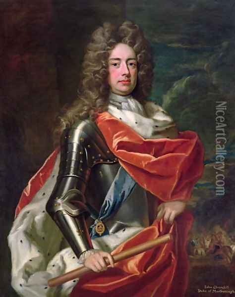 Portrait of John Churchill 1650-1722 1st Duke of Marlborough Oil Painting - Sir Godfrey Kneller
