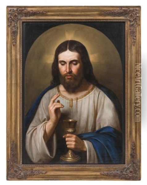 Cristo Eucaristico Oil Painting - Juan Manchola