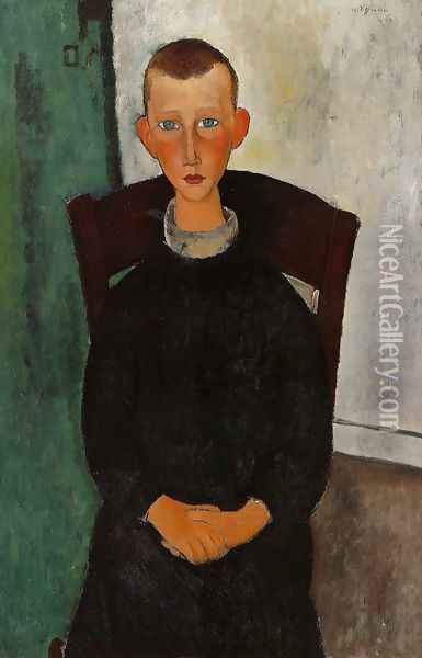 The Son of the Concierge Oil Painting - Amedeo Modigliani