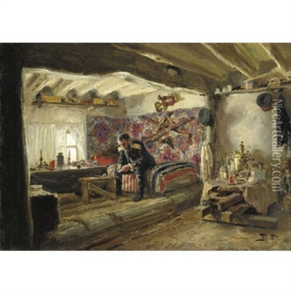 The Headquarters Of The Ruschuksky Detachment Oil Painting - Vasili Dimitrievich Polenov