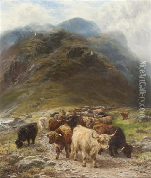 From Ballachulish To Inveroran Argyleshire Oil Painting - Henry Garland