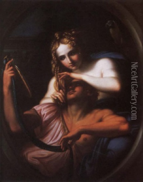 Rinaldo And Armida Oil Painting - Filippo Pelagio Palagi