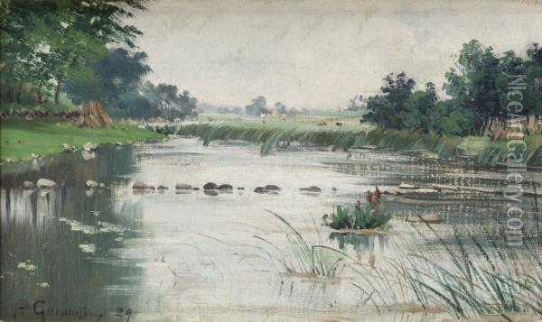 Flodlandskap Oil Painting - Per Gummeson