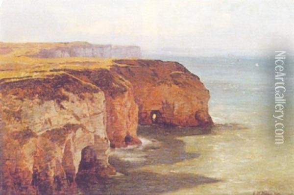 The Cliffs At Scarborough Oil Painting - Edward Henry Holder