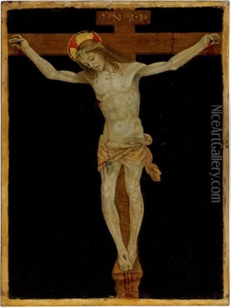 Christ On The Cross Oil Painting - Filippo (Filippino) Lippi